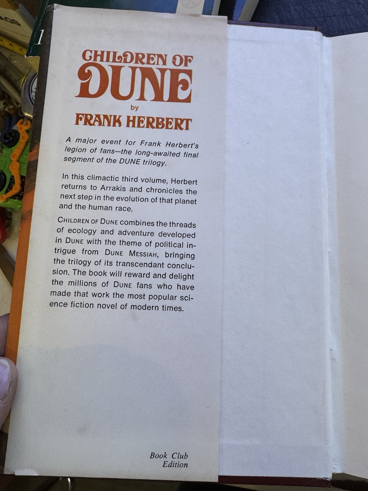 Frank Herbert Dune Trilogy Book Lot Messiah Children Of Dune Hardcover BCE