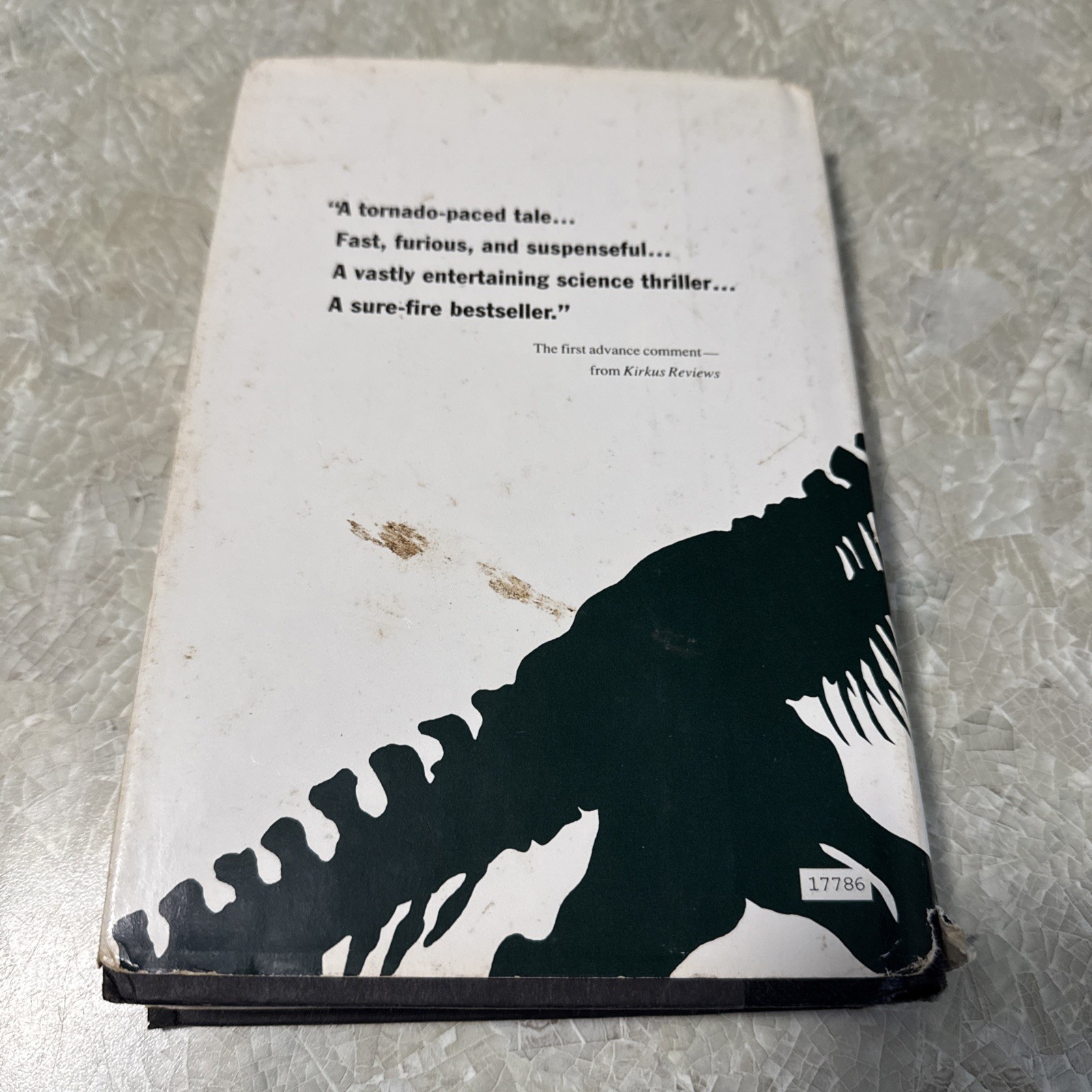 1990 Michael Crichton&rsquo;s JURASSIC PARK Black Hardcover Borzoi Knopf No Barcode