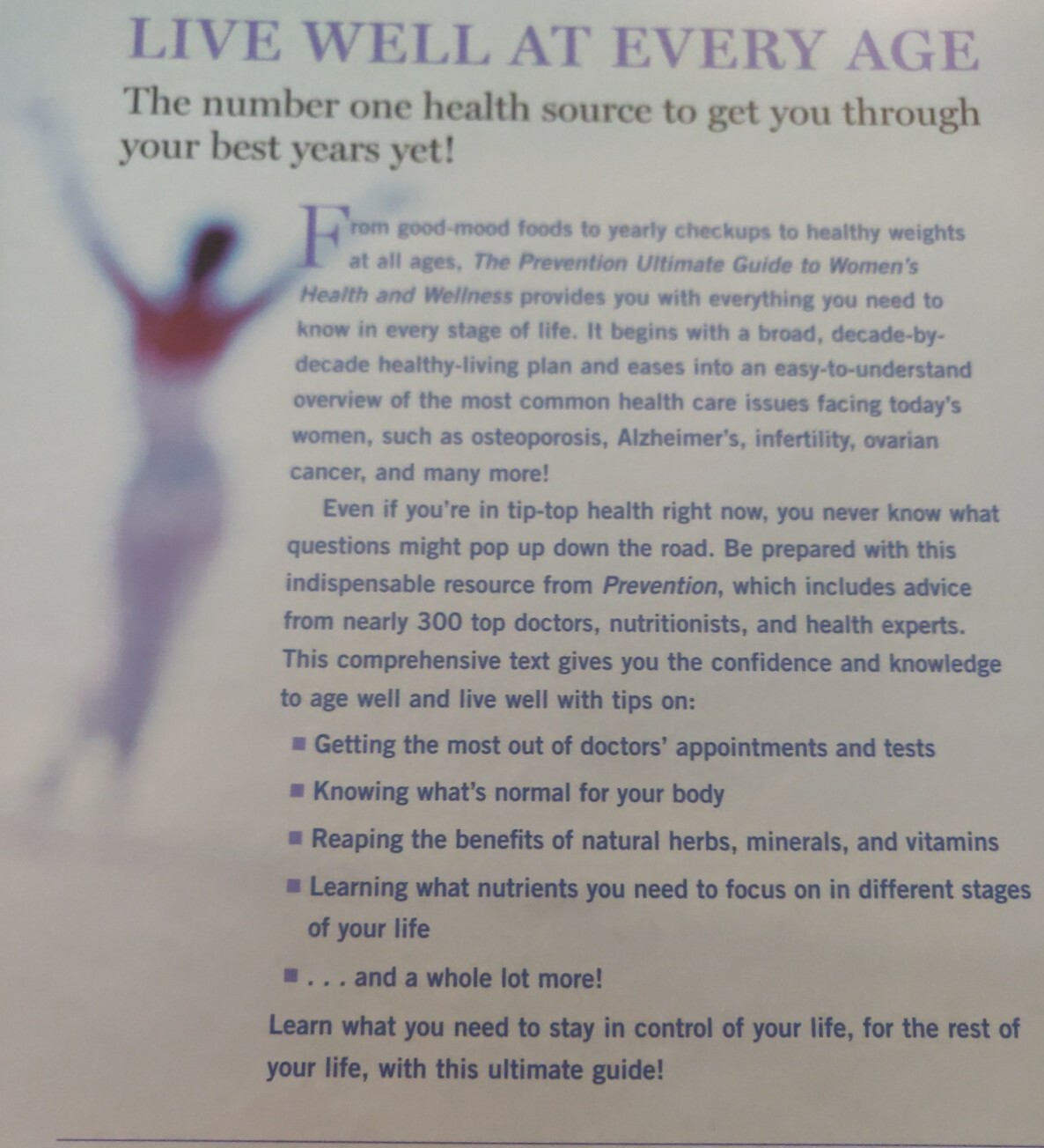 The Prevention Ultimate Guide to Women&rsquo;s Health and Wellness : Action Plans for