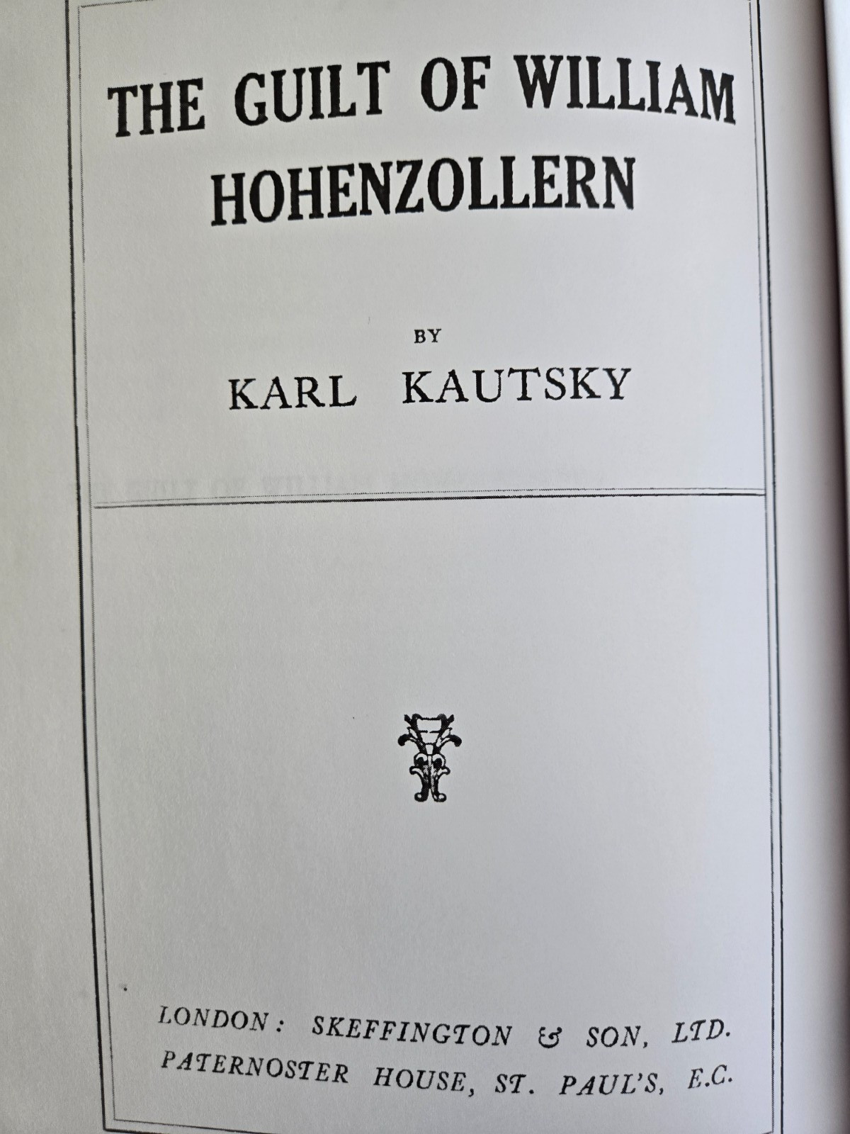 The Guilt of William Hohenzollern (Classic Reprint), paperback/very good