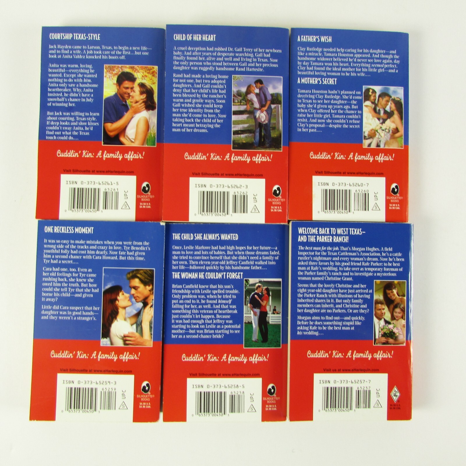 Lot of 6 Vintage Texas Love Stories Cuddlin &lsquo;Kin Paperback Books