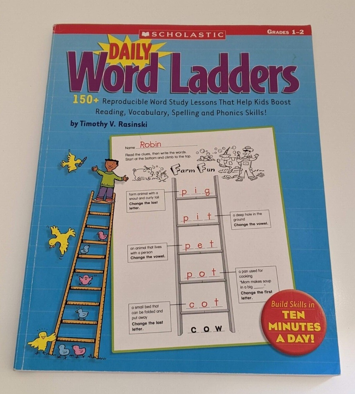 Scholastic Daily Word Ladders Grade 1-2 Homeschool Supplemental Curriculum Tools