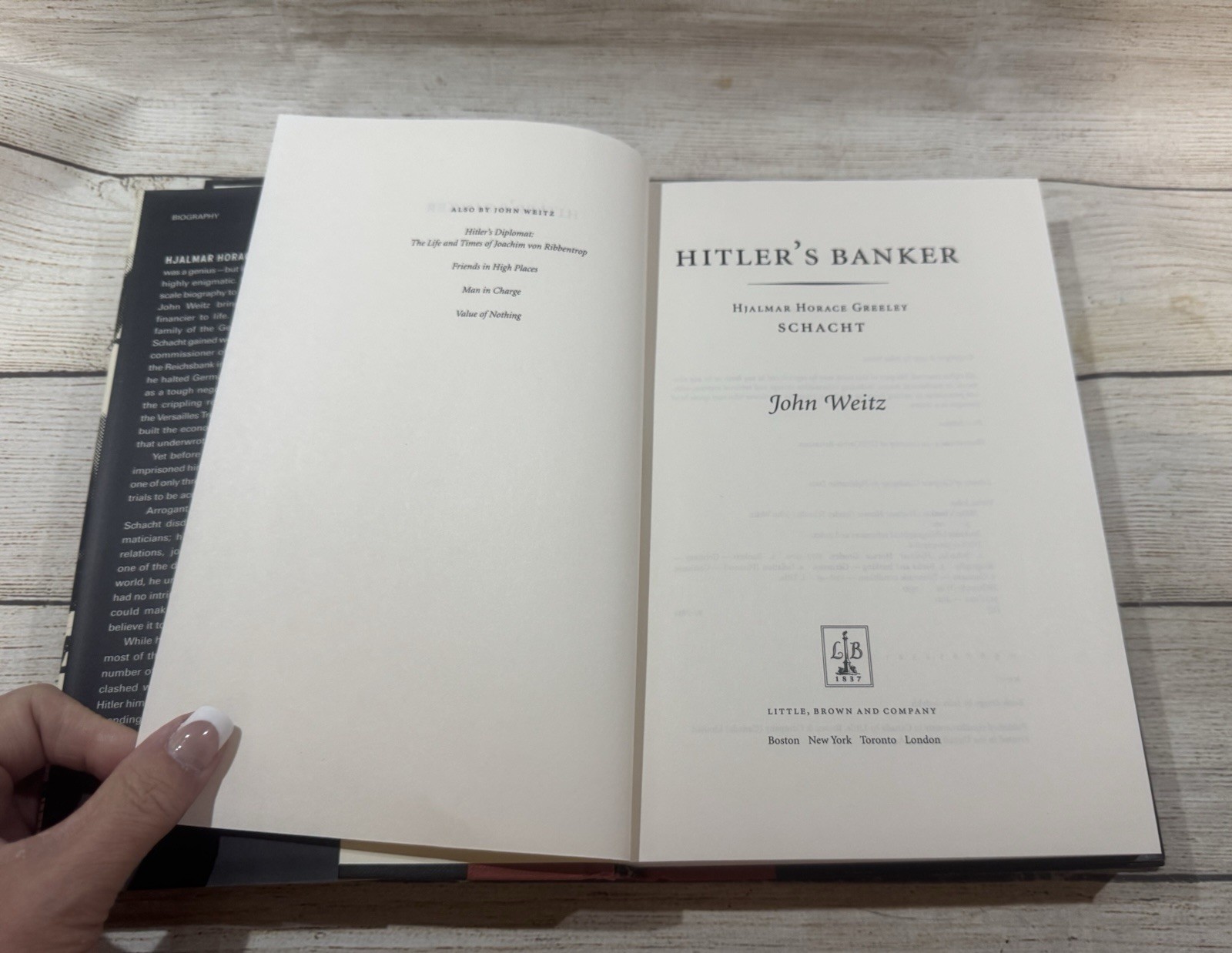 Hitler&rsquo;s Banker John Weitz Hjalmar Horace Greeley Schacht Hardcover EXCELLENT