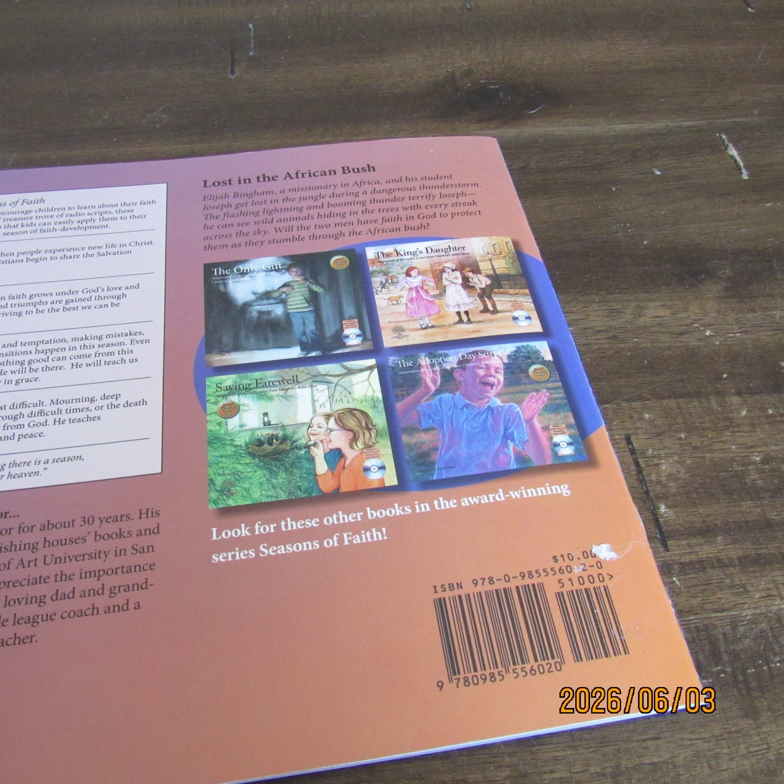 Lot 7-Seasons of Faith-CBH Ministries-Children&rsquo;s Bible Hour PB Books-CDs-2010&rsquo;s