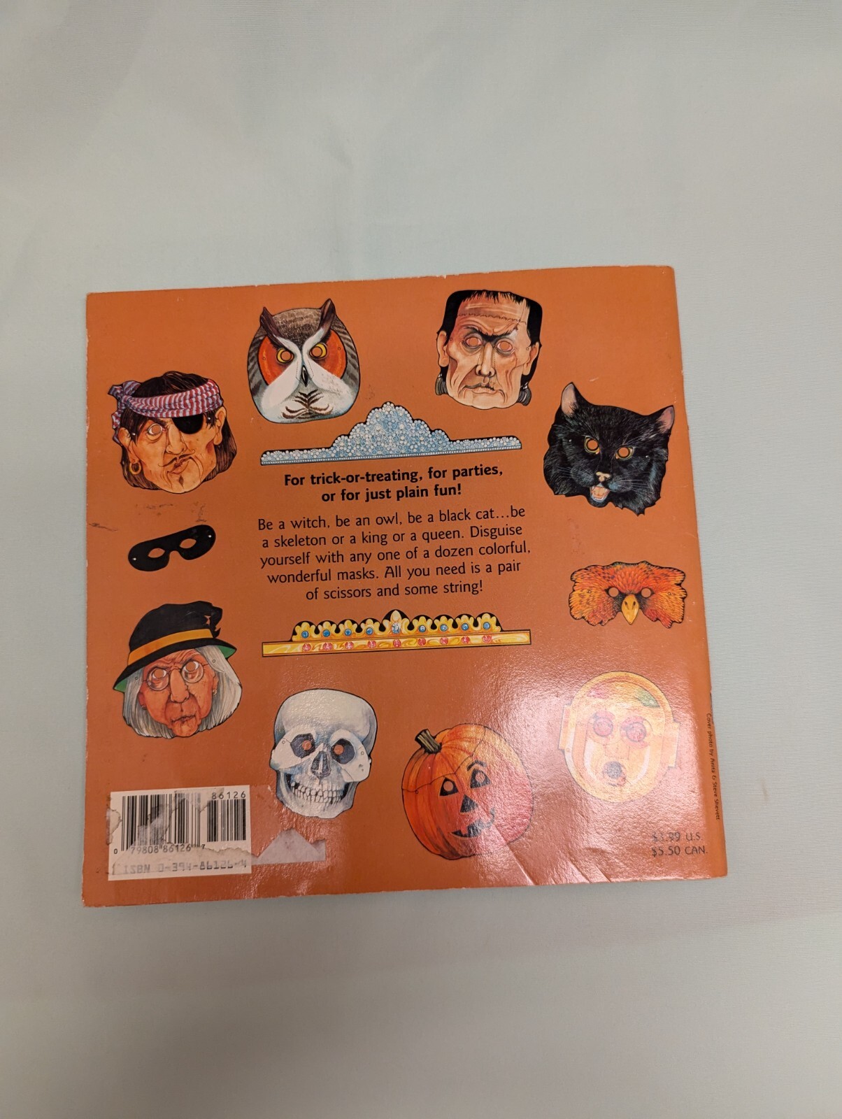 Vintage Halloween Masks by Anthony Rao 1982 Paperback Book Random House