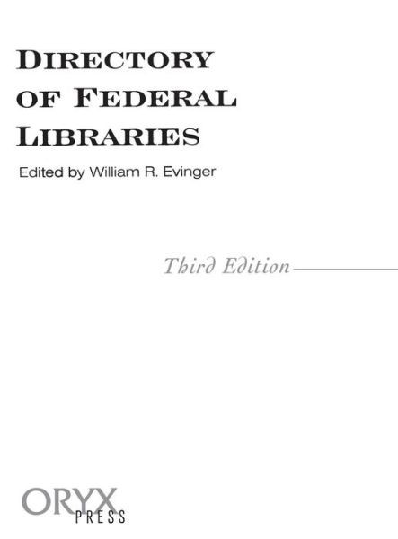 Directory Of Federal Libraries