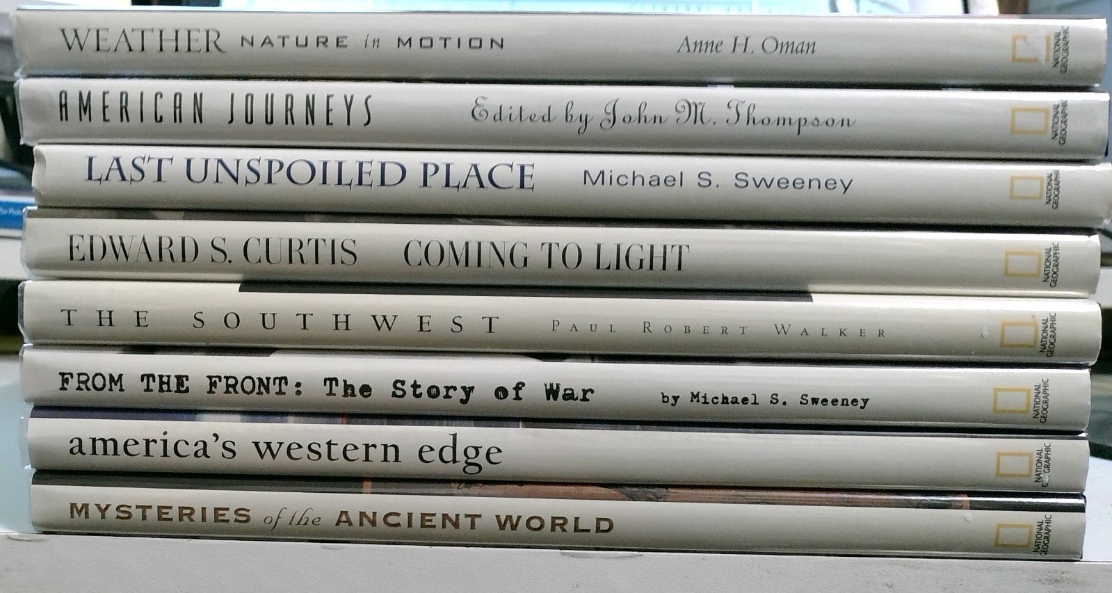 National Geographic Hardcover Book Lot (8) • Plastic‑Covered • History • Travel