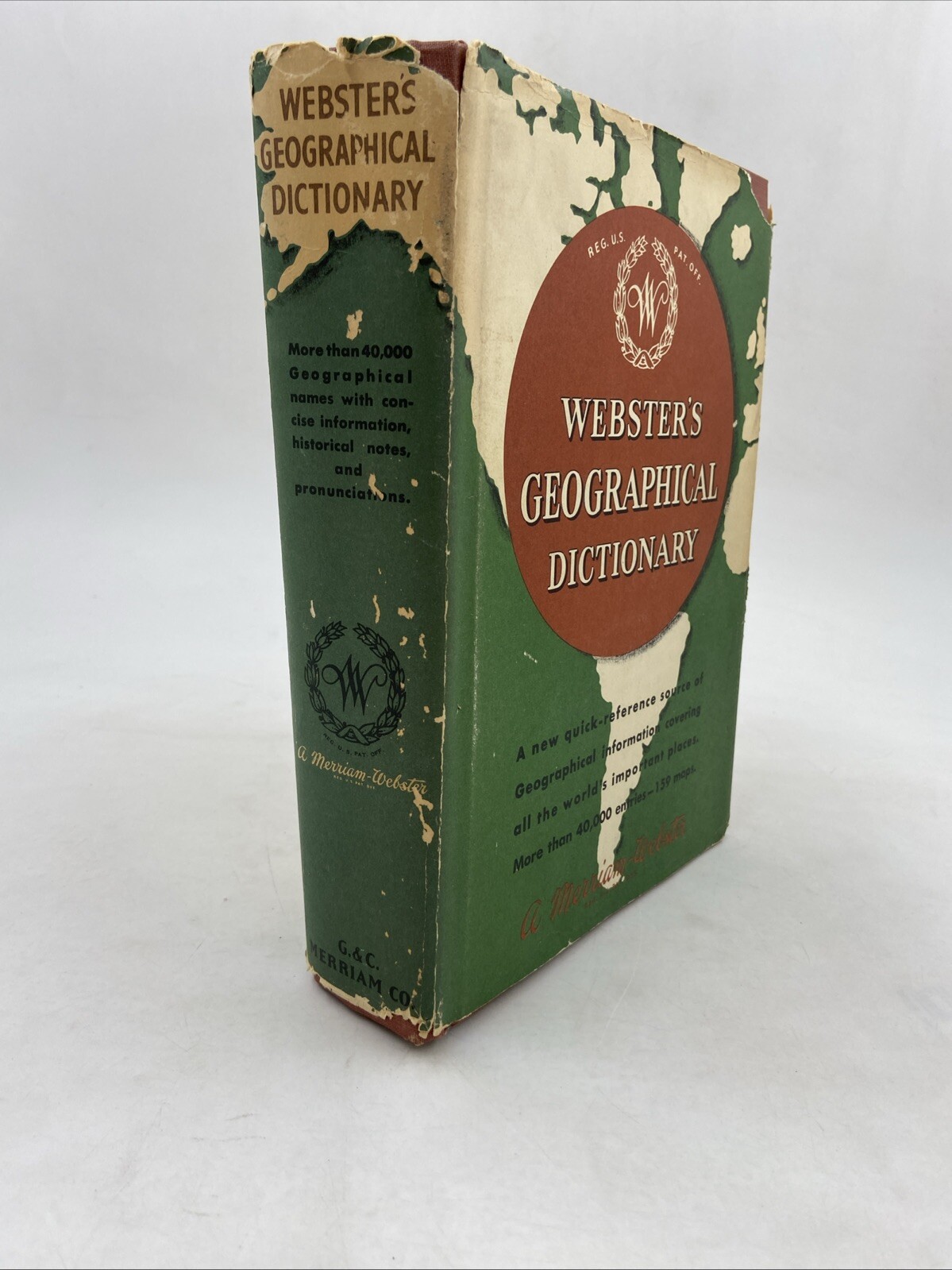 1967 ~ Webster&rsquo;s Geographical Dictionary ~Thumb-Indexed Hardcover w/ Dust Jacket