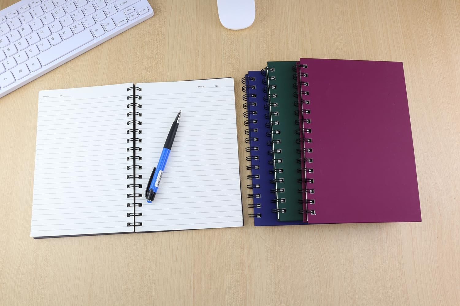4 Pack A5 Spiral Notebooks – 160 Pages, Hardcover, College Ruled, 5.7&Prime; x 8.5&Prime;, A