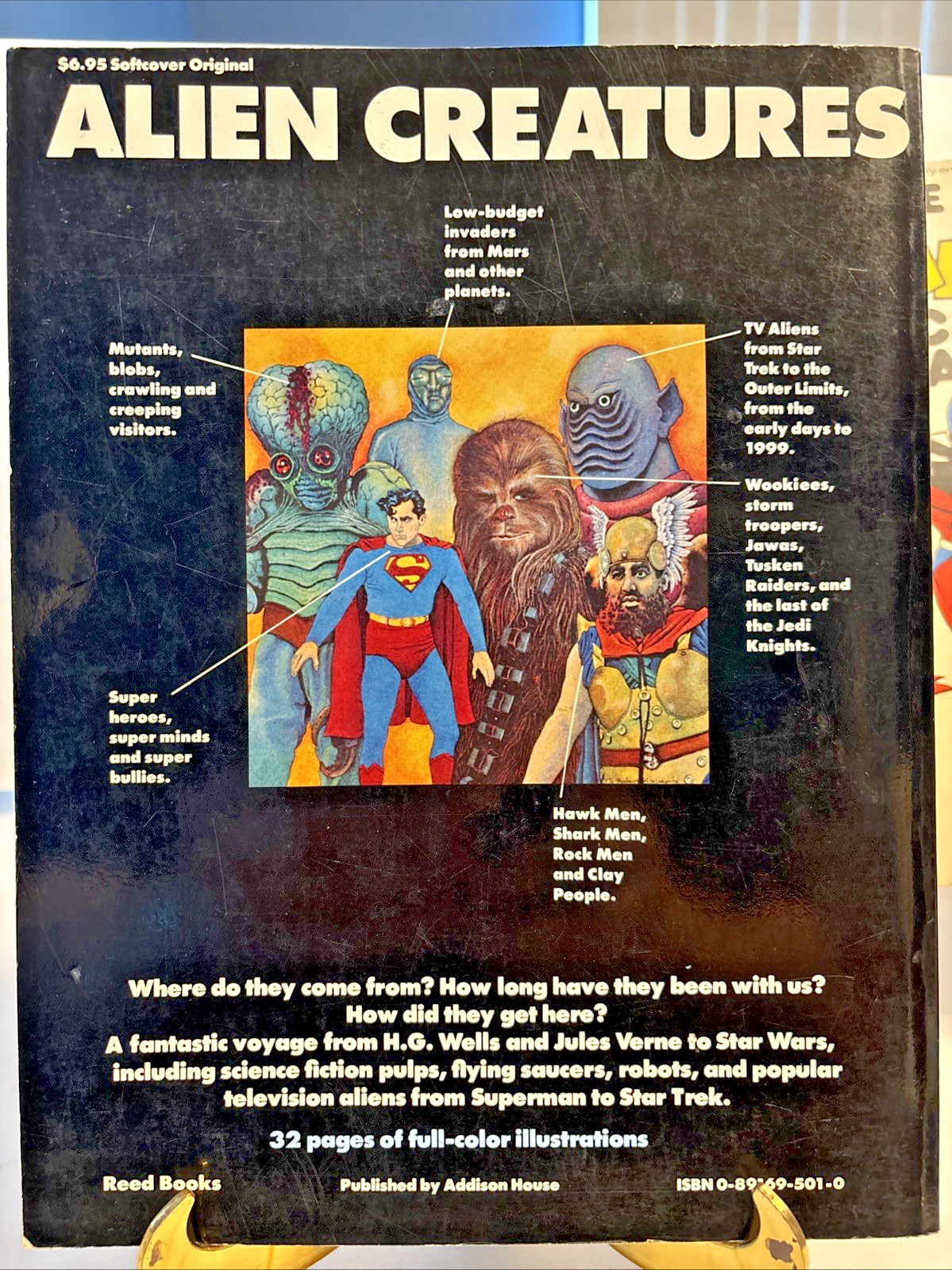Vintage 1977 Comic Book Trivia Quiz & 1978 Alien Creatures Books Sci-Fi Horror