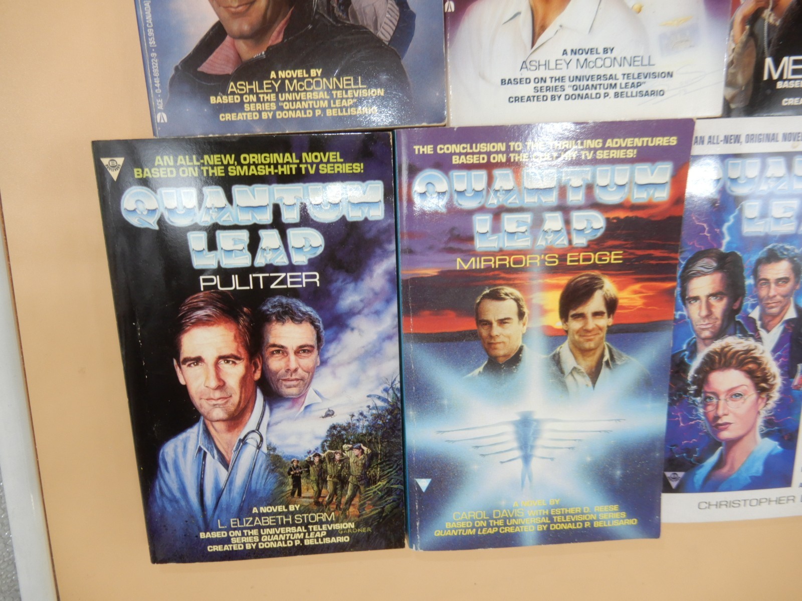 QUANTUM LEAP 8 pb book Lot 1990&rsquo;s TV Tie In 1st Print Novels Ashley McConnell