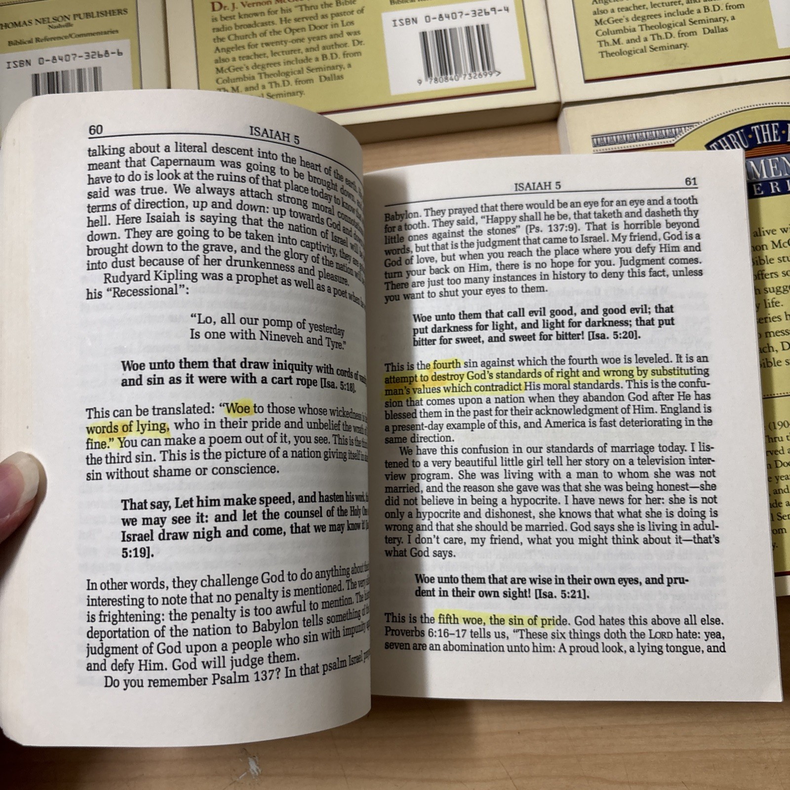 Lot 60 Thru the Bible Commentary Series Complete 60 Book Set J. Vernon McGee PB