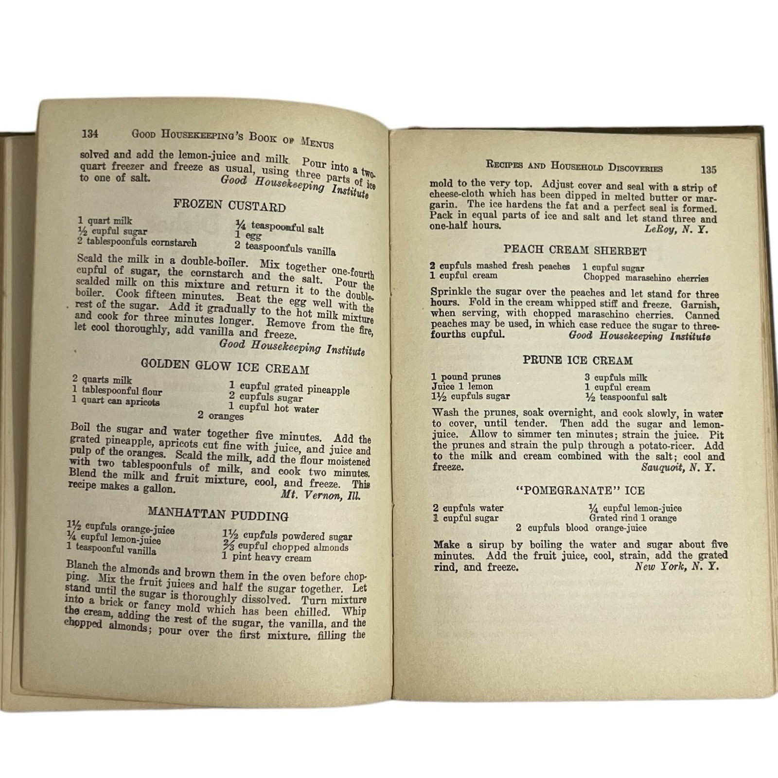 Good Housekeeping&rsquo;s Menus Recipes & Household Discoveries 1920&rsquo;s HC Cookbook