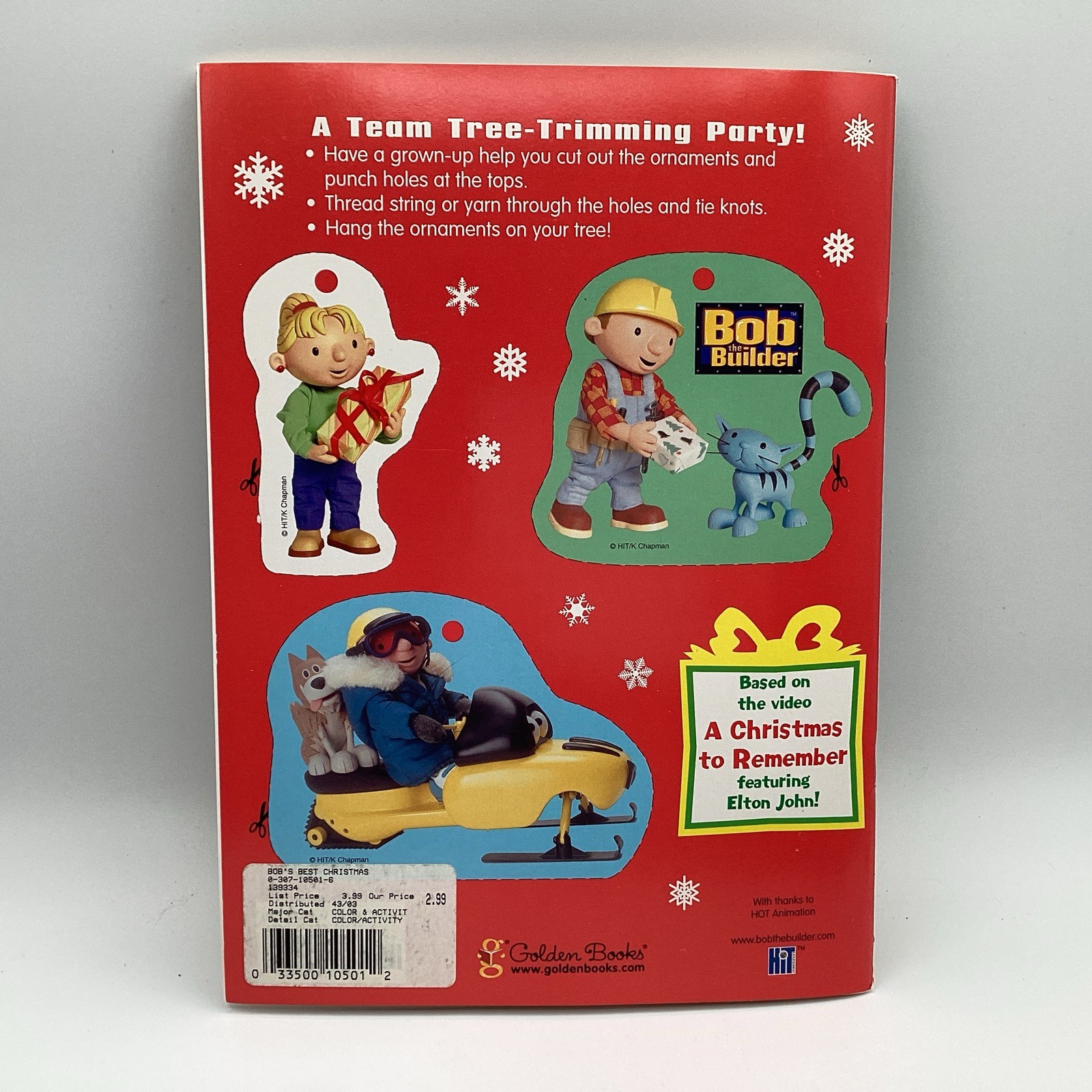 Bob the Builder Activity Book, Bob&rsquo;s Best Christmas, Textured Cards, 2003