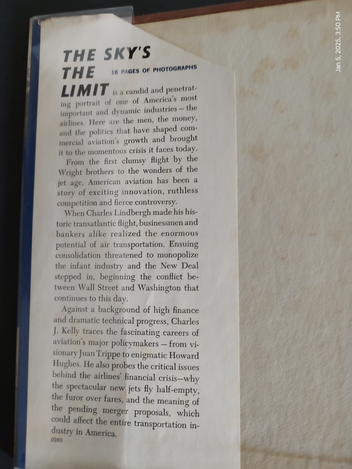 The Sky&rsquo;s The Limit: The First Complete History of Commercial Aviation, © 1963