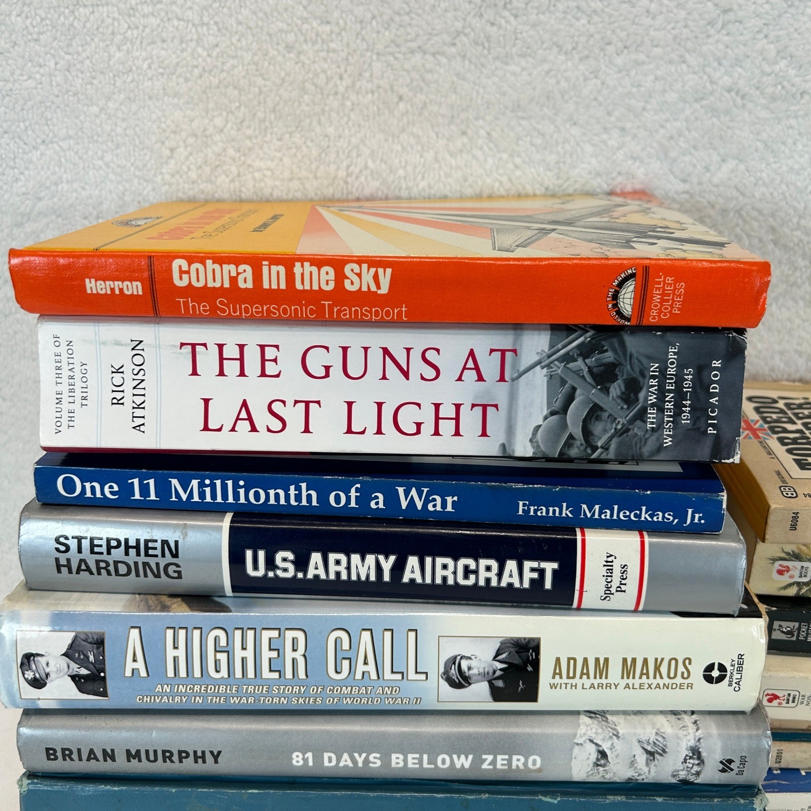 15 Lot Military Aviation History Book WWII Vietnam Pilot Memoirs Aircraft Bundle