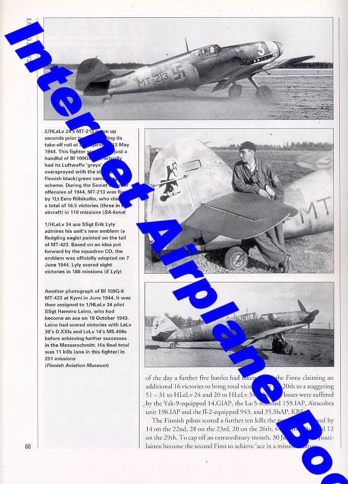 OSPREY AOA 23 FINNISH ACES OF WORLD WAR 2 FINLAND LLv BUFFALO Bf109G MS.406 HAWK