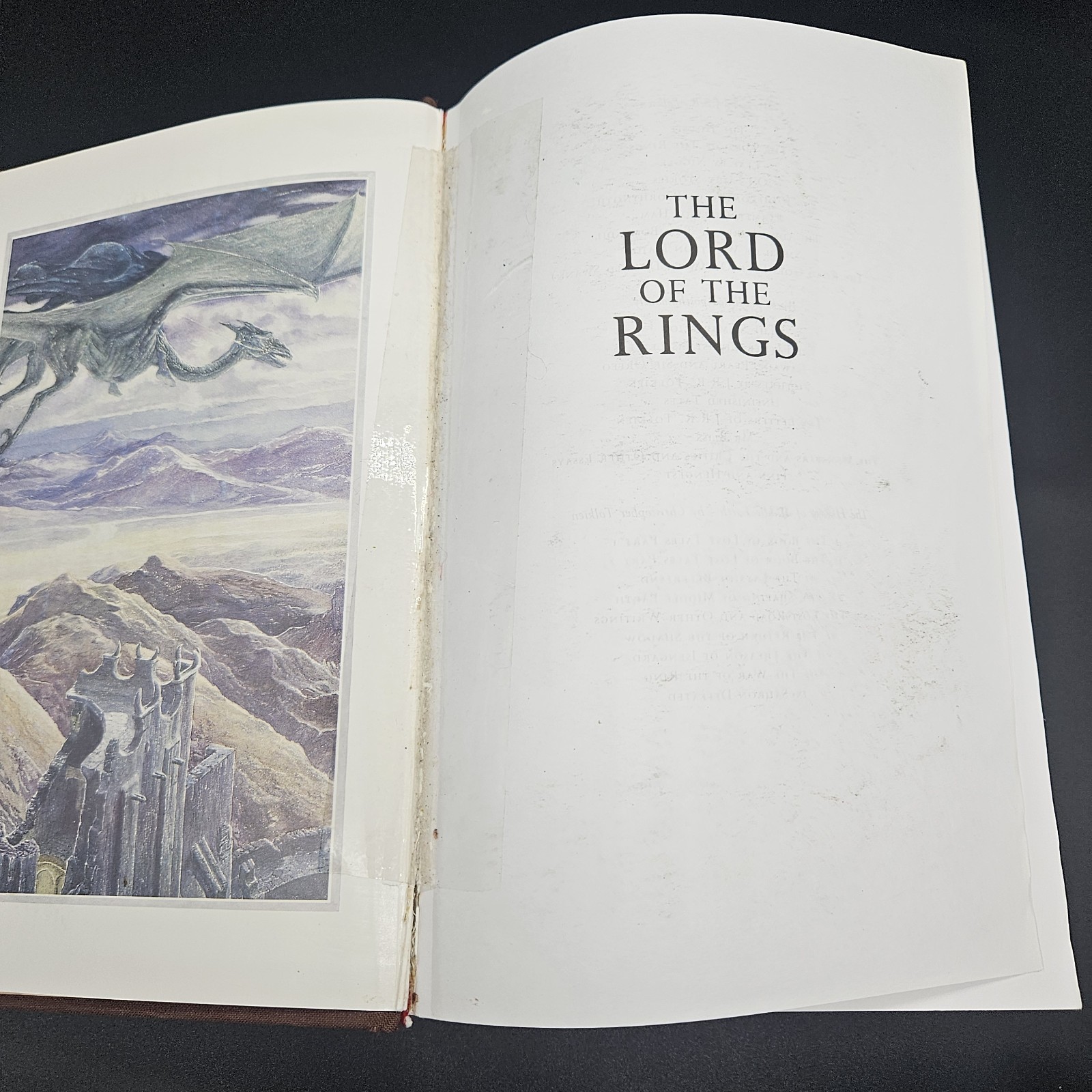 The Lord of the Rings by J.R.R. Tolkien 1991 Hardcover Illustrated Alan Lee 4th