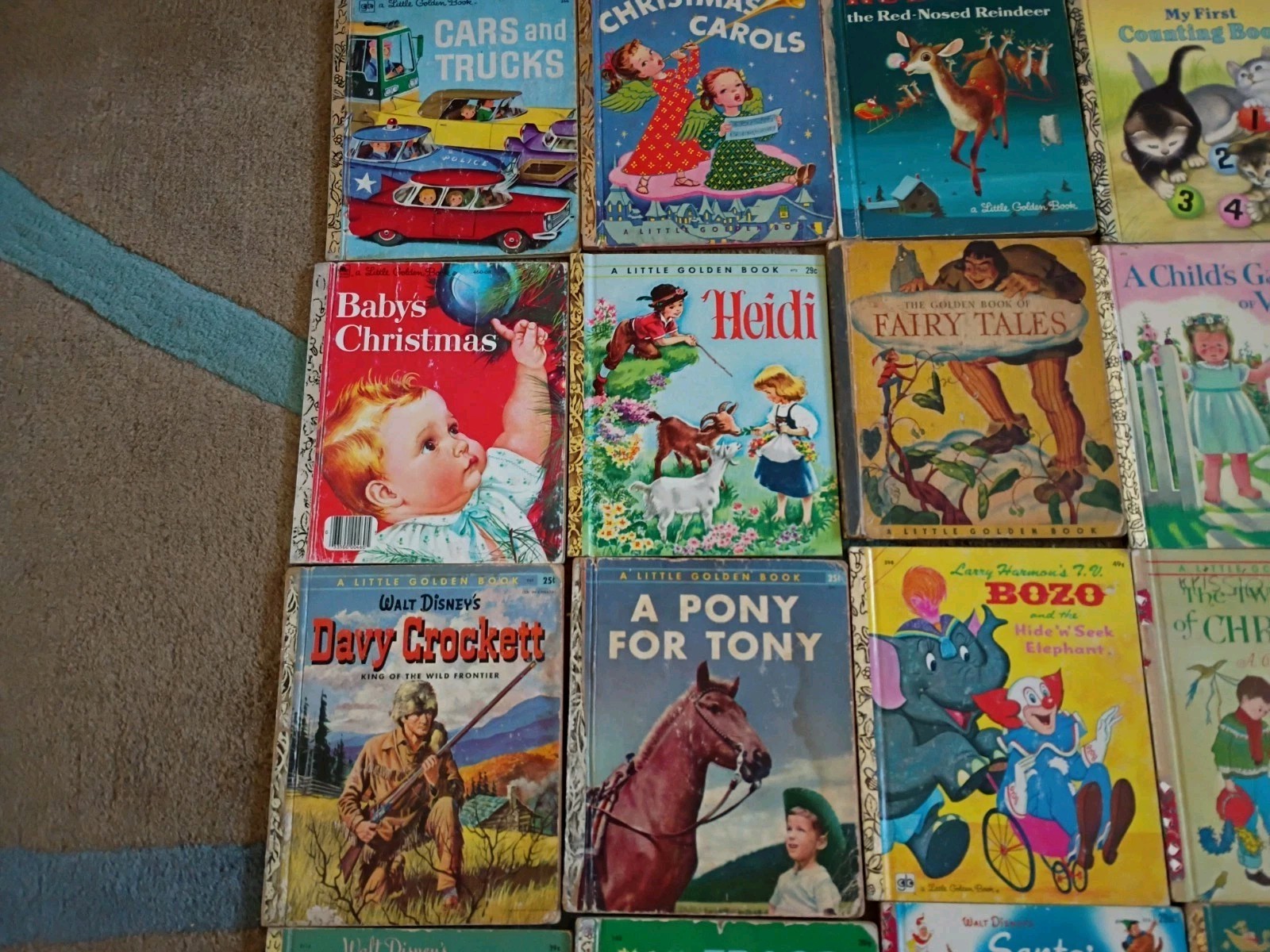 Lot of 33 Little Golden Books Vintage 1940&rsquo;s To 1980&rsquo;s Fair Condition