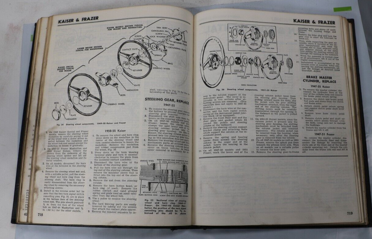 1956 Motor&rsquo;s Auto Repair Manual 19th Edition Car Auto Vehicle Mechanic 1946-1956