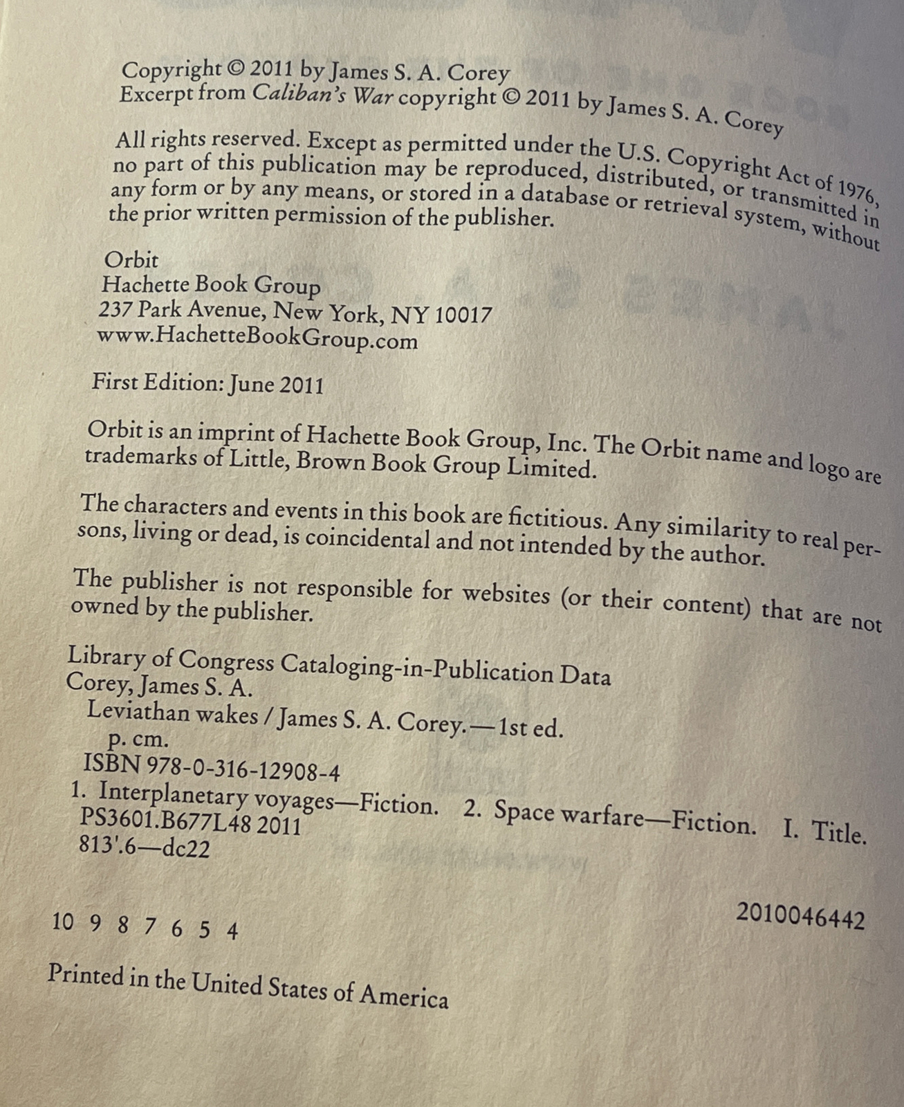 The Expanse Series: Leviathan Wakes by James S. A. Corey