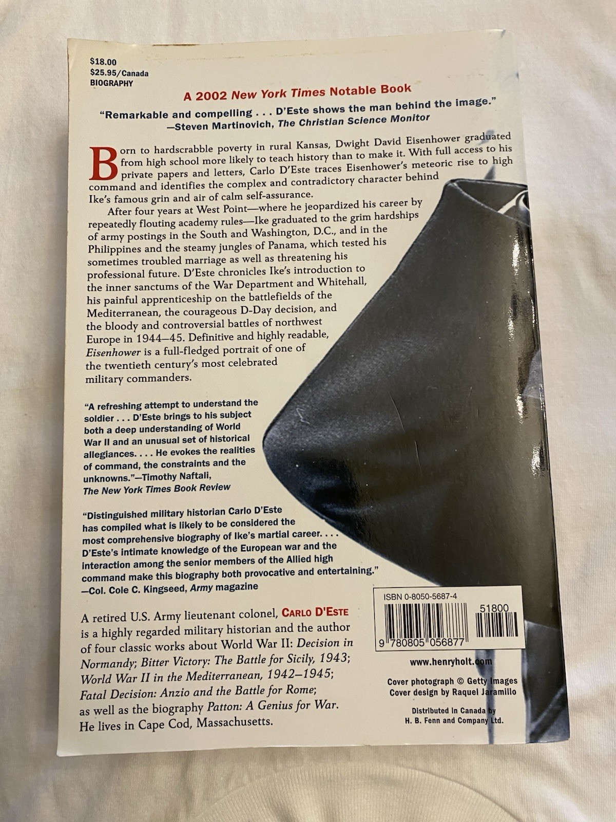 Eisenhower : A Soldier&rsquo;s Life by Carlo D&rsquo;Este (2002, Hardcover) 1st Edition