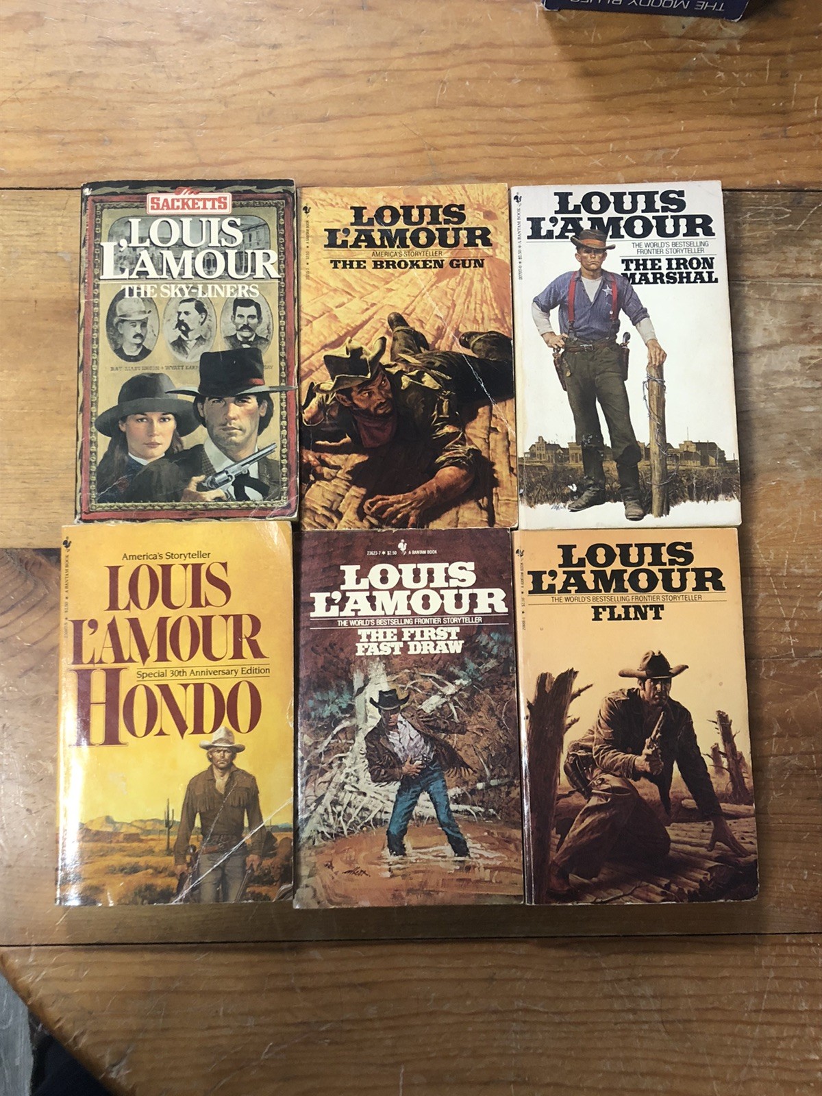 Vintage Louis L&rsquo;Amour Western Lot 18 Paperback Bantam Books