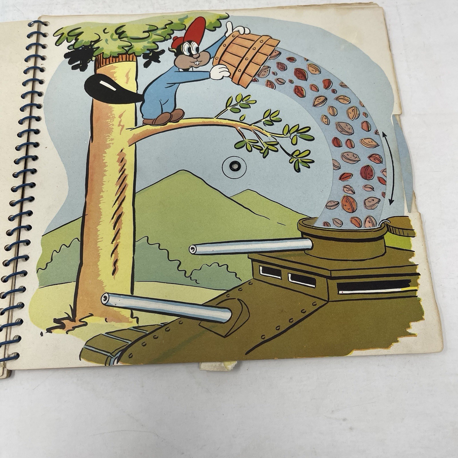 Benny Beaver and Fuzzy Bear Animated Novelty Book 1945 Complete Clean