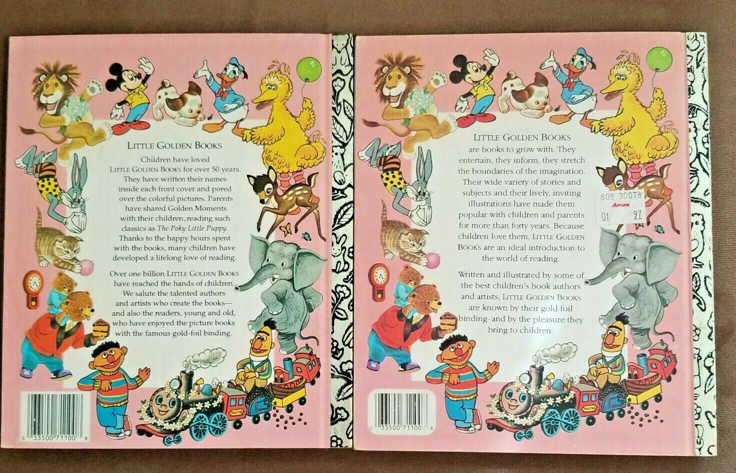 Lot of 5 Walt Disney&rsquo;s Little Golden Books Vintage 1978-1991 Hardcover Ephemera