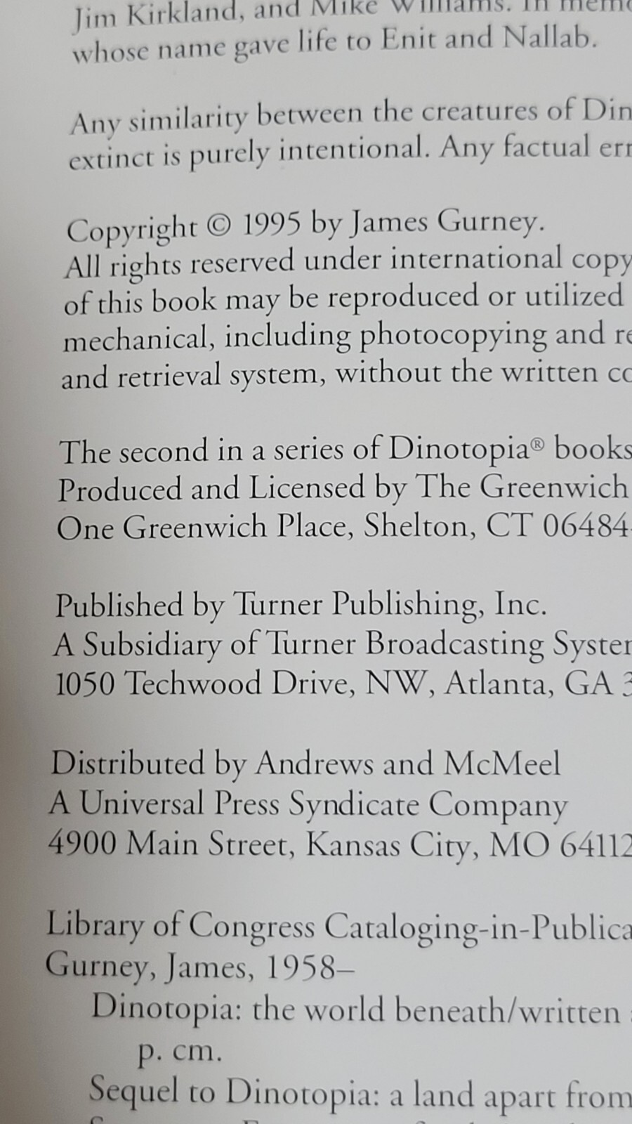 First Edition! Dinotopia : The World Beneath by James Gurney (1995, Hardcover)