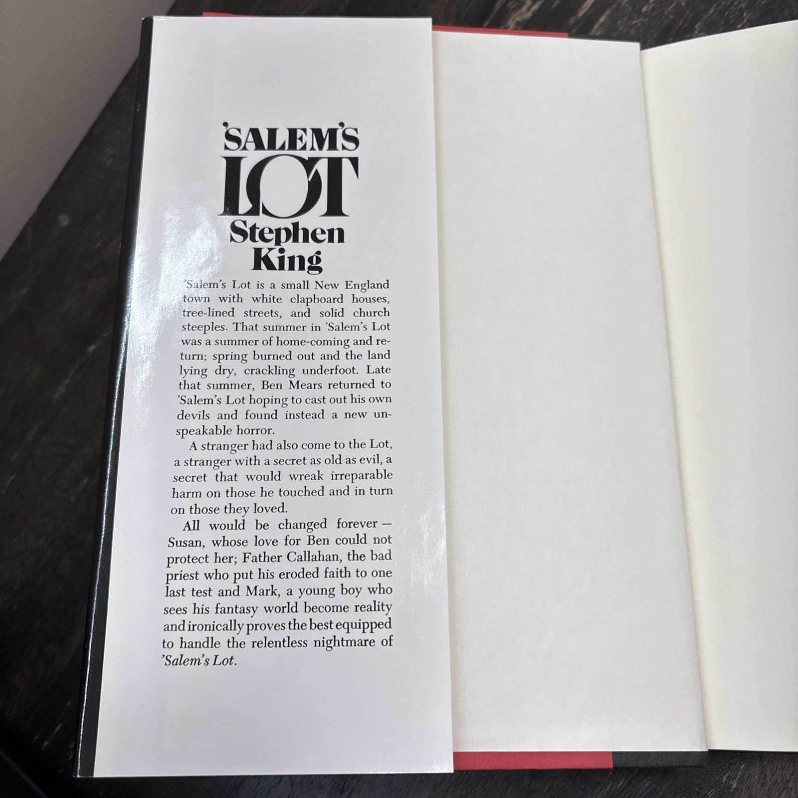 Salem&rsquo;s Lot by Stephen King (1975, Hardcover)