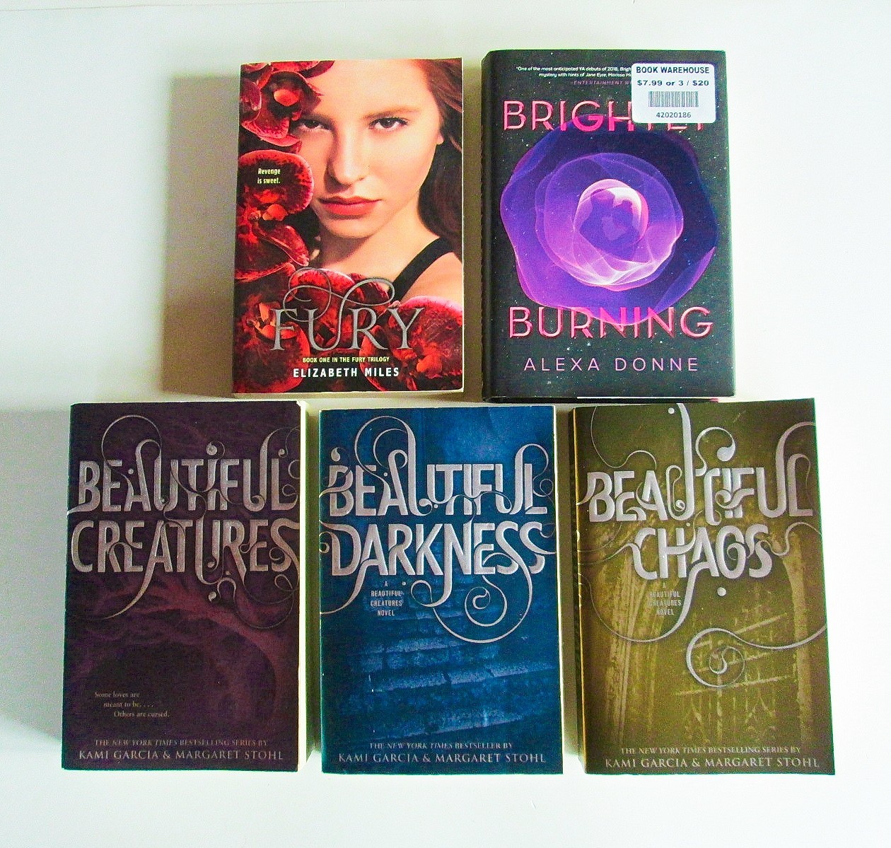 Lot of 5 Young Adult Romantasy Paranormal Sci-Fi Mix Genre Novels