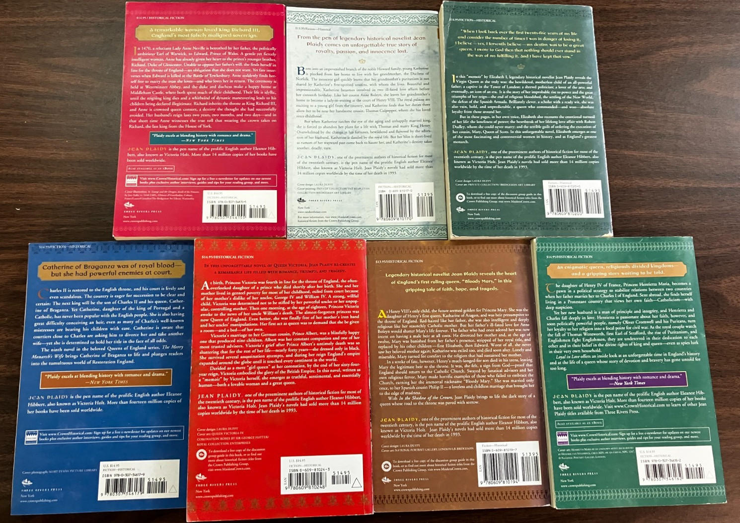 The Queens of England Series Set of 7, Jean Plaidy, TPB Touchstone