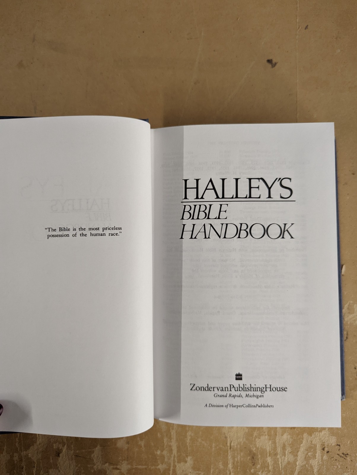 Halley&rsquo;s Bible Handbook 23rd Edition 1962 Zondervan Hardcover Illustrated 864p M
