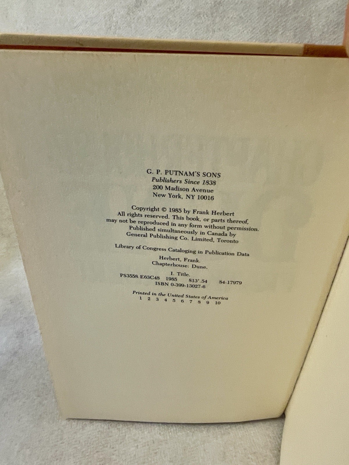 Chapterhouse Dune – first edition first printing – Frank Herbert