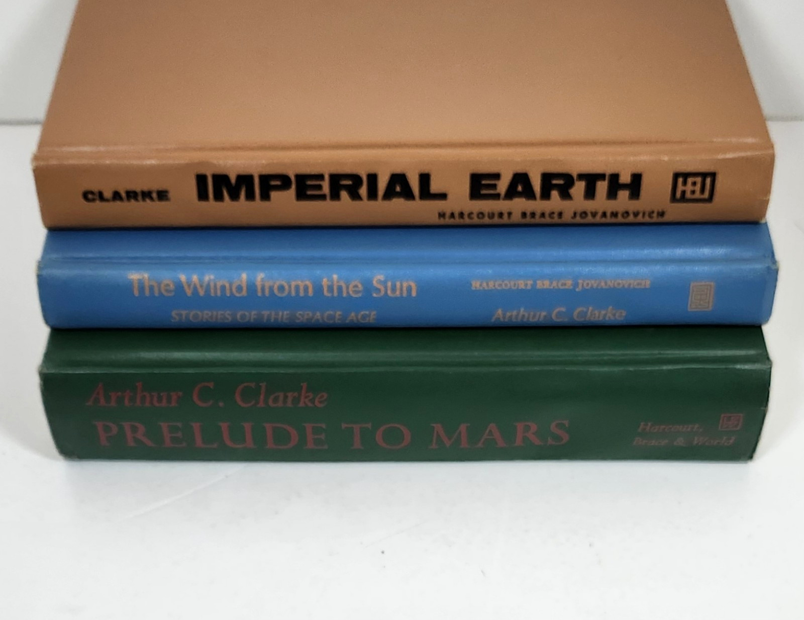 Arthur C. Clarke Book Lot-3 Sci-Fi Bks-Imperial Earth/Prelude to Mars..1970s HC