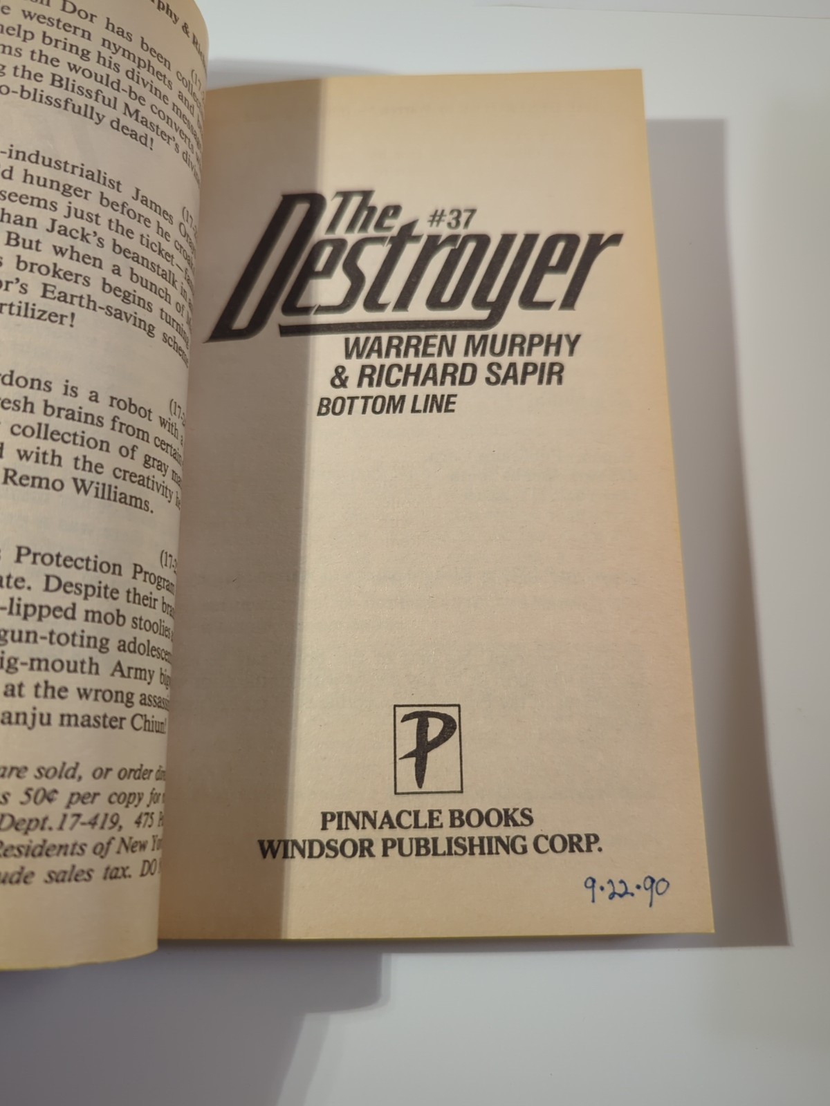 The Destroyer Lot 9 PB Books Mixed Incomplete Run #8/#40