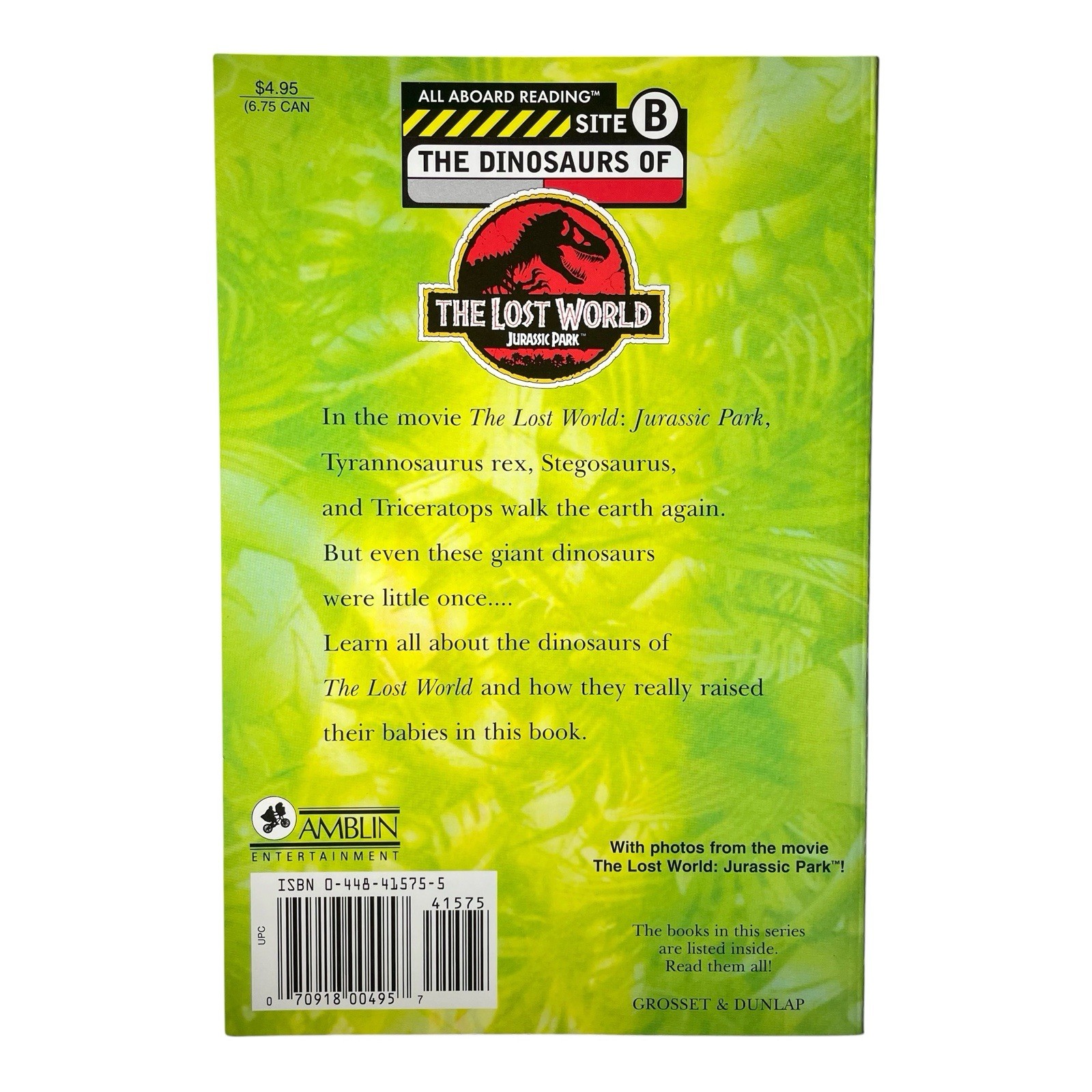 Vintage Dinosaurs of the « Lost World: Jurassic Park » Site B Children’s Book