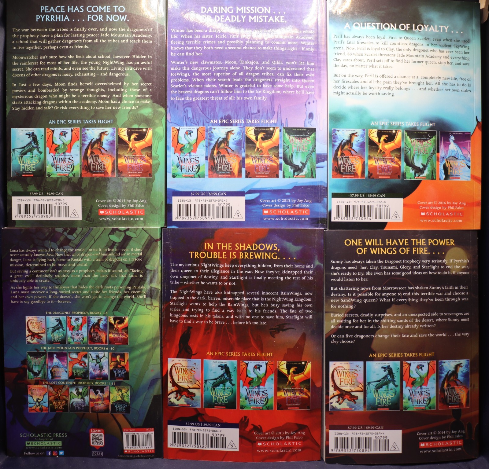15 Wing of Fire Book Collection by Tui T. Sutherland Paperback New Condition.