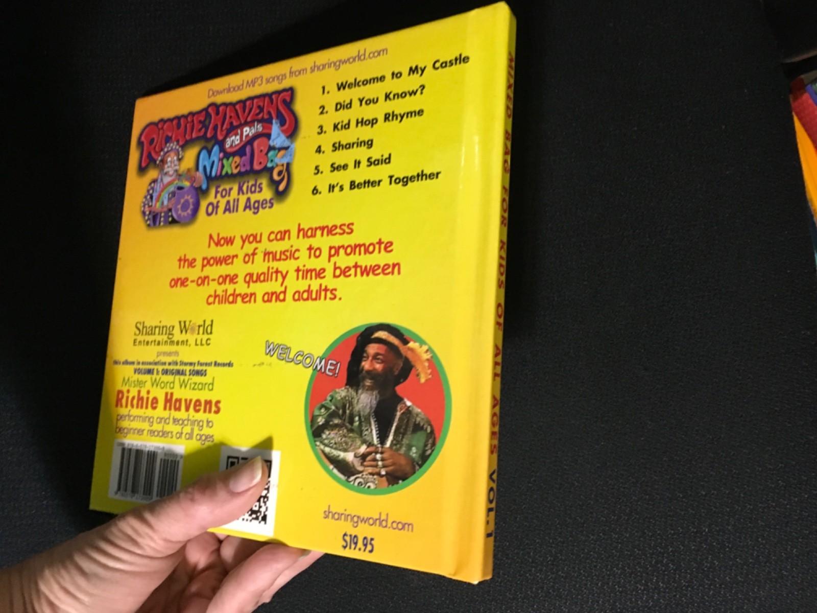 Mister Word Wizard RICHIE HAVENS and Pals MIXED BAG Song Picture BOOK ONLY Rare!