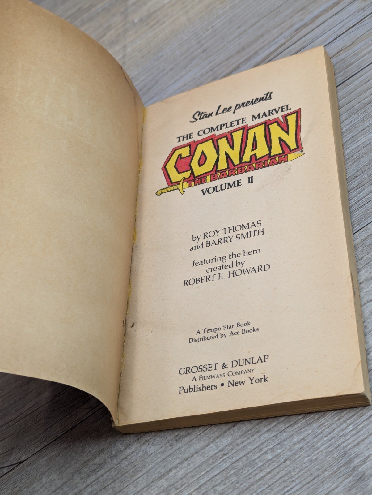 Conan the Barbarian Vol. 2 Graphic Novel Stan Lee Presents Marvel Comics 1978
