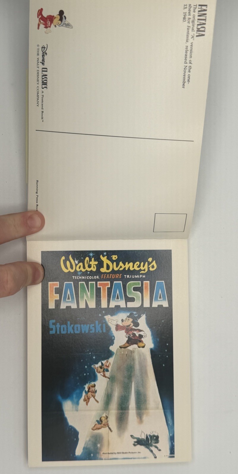 DISNEY CLASSICS: A POSTCARD BOOK By Walt Disney Productions 1991