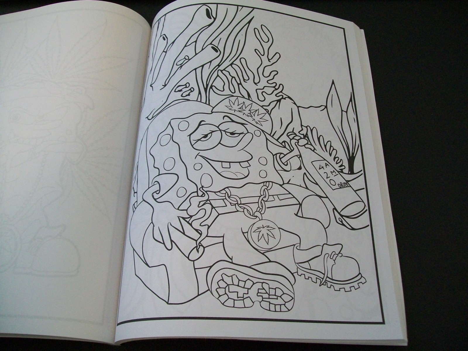 90&rsquo;s Cartoon Stoner ADULT Coloring Book Paperback Made in USA 2023