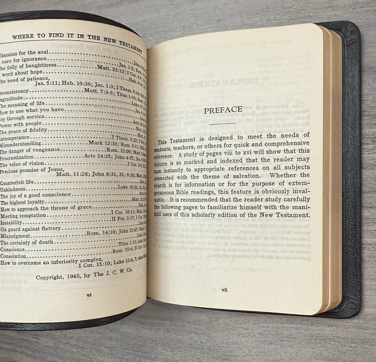 Christian Worker’s 1924 New Testament GENUINE LEATHER Pocket Bible (1945)