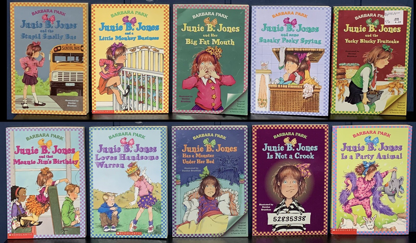 JUNIE B. JONES / Barbara Park 35 Book Set (10 HC) +7 Skinny-bones RED JACKET