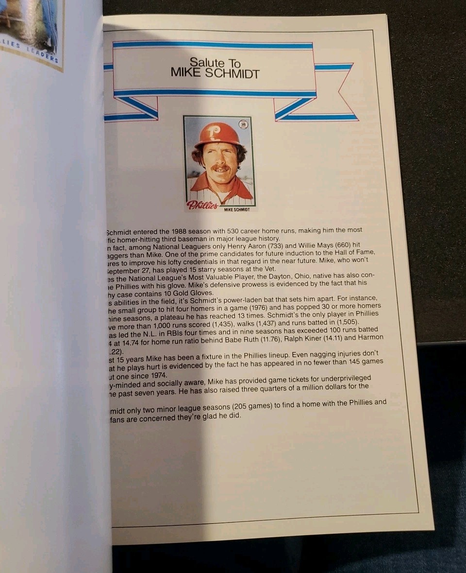 SURF LAUNDRY DETERGENT PHILADELPHIA PHILLIES TOPPS BASEBALL CARD COLLECTOR BOOK