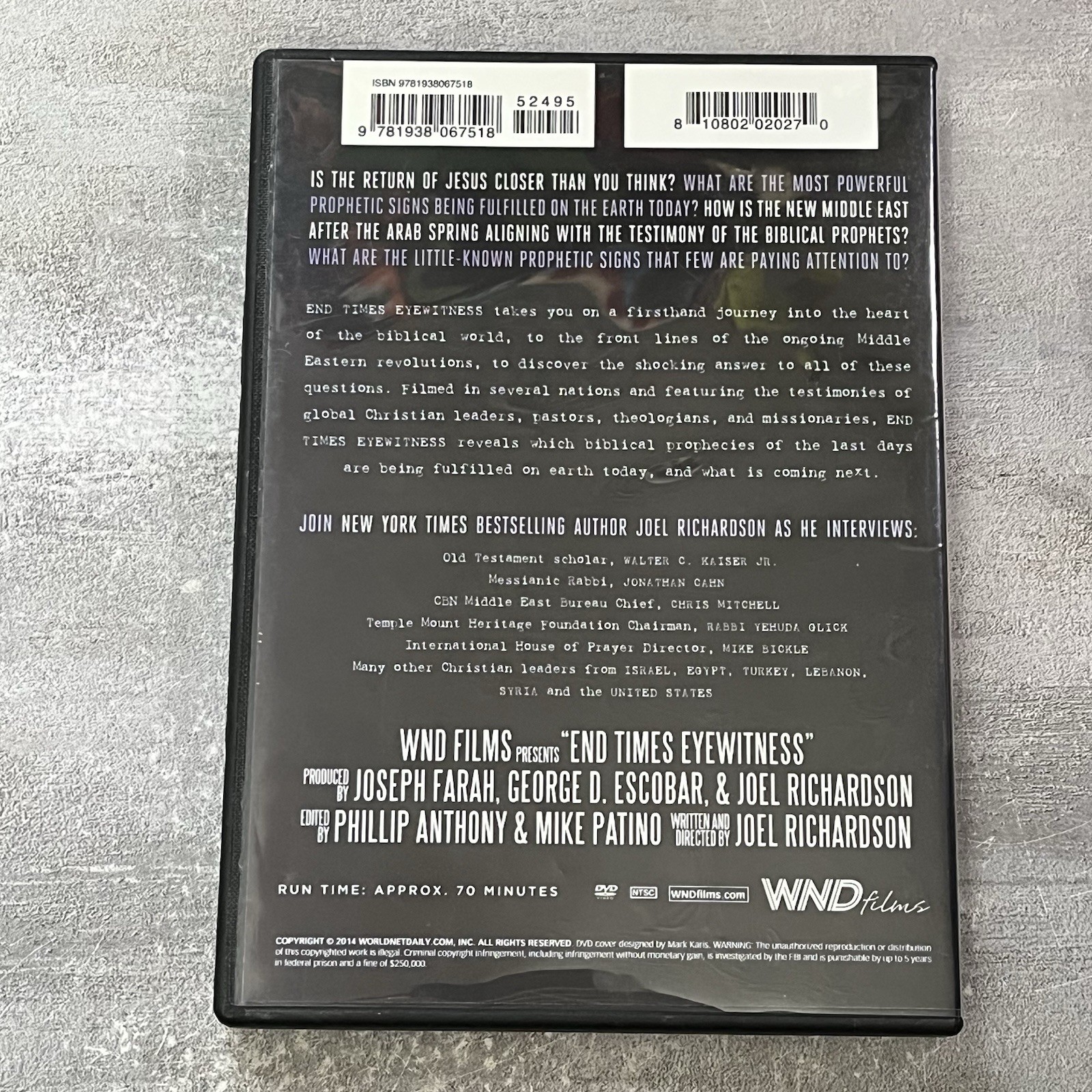 End Times Eyewitness: Israel, Islam and the Messiah&rsquo;s Return (DVD, 2014) ••