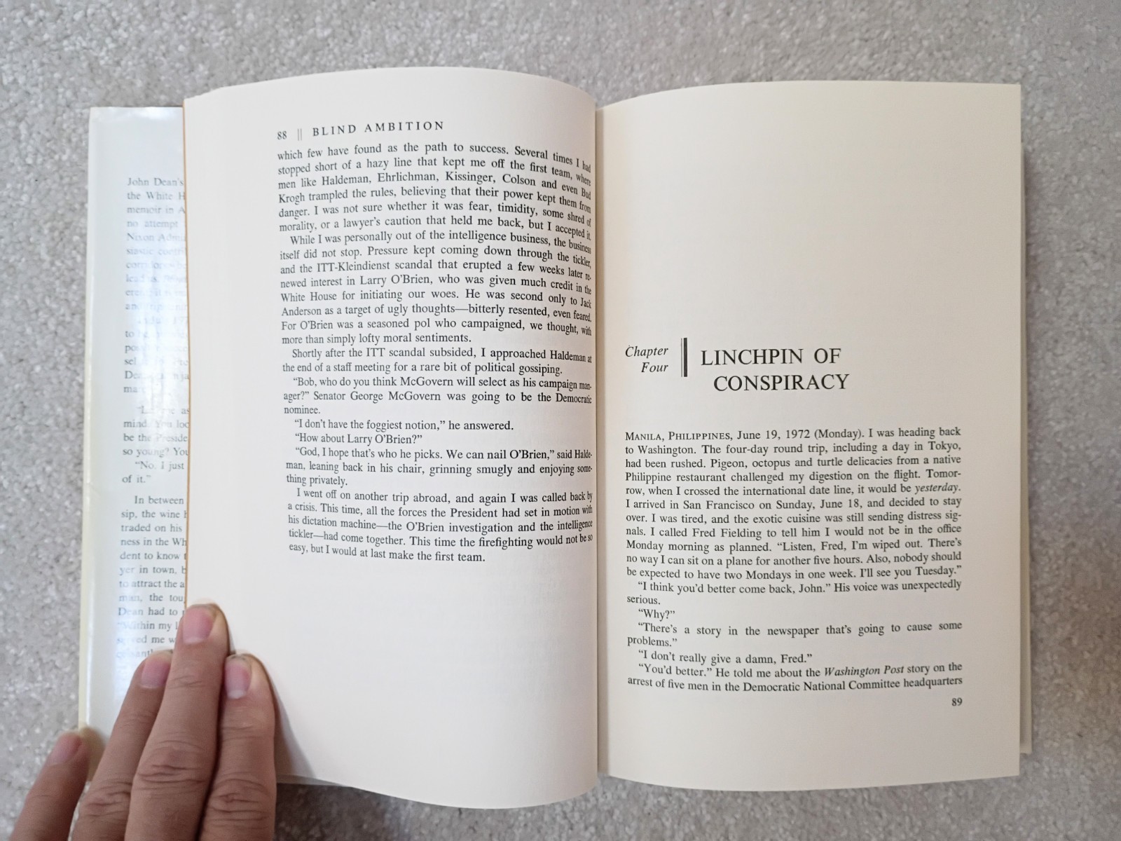 Blind Ambition: The White House Years by Dean 1976 1st Ed HC DJ Illus Index 415p