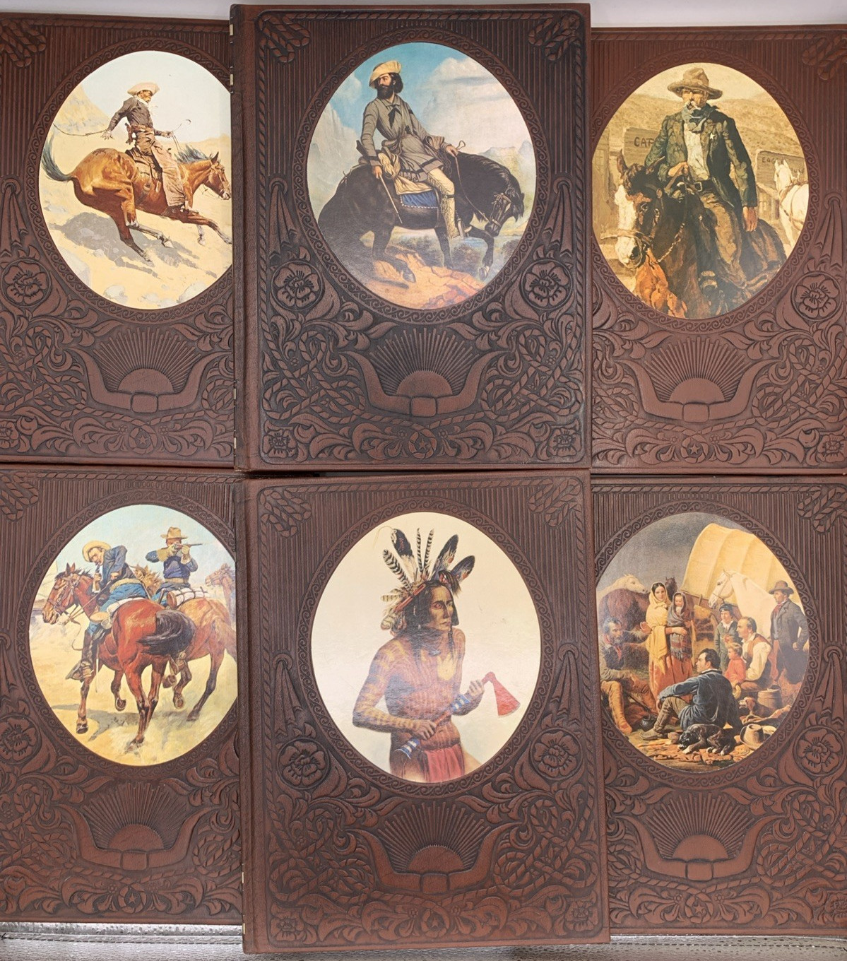 Lot of Eight of the Old West Series, 1970&rsquo;s Leather Cover, B152