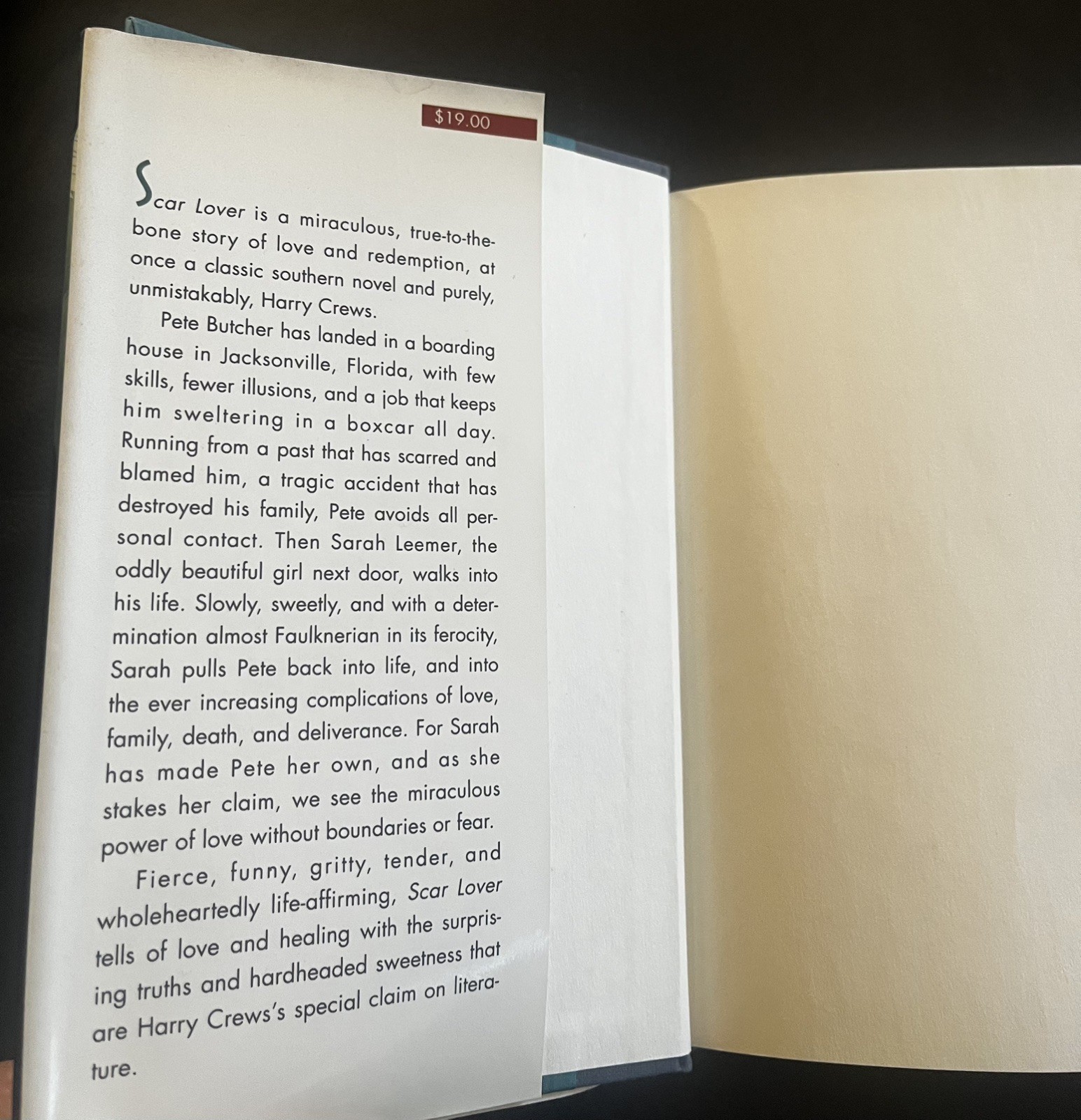Scar Lover – by Harry Crews – 1st Edition Hardcover